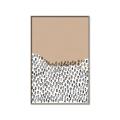 Picture of Mid Century Abstract Beige _GroupedProduct_Rectangle_Portrait_Canvas_Framed_