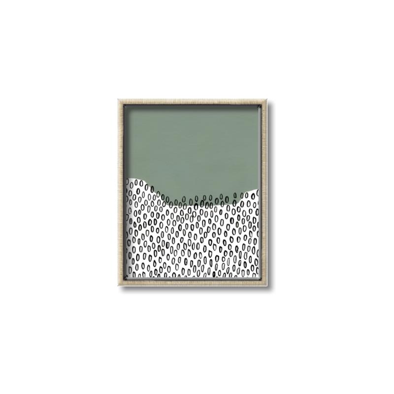 Picture of Mid Century Abstract Green  _GroupedProduct_Rectangle_Portrait_Canvas_Framed_