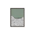 Picture of Mid Century Abstract Green  _GroupedProduct_Rectangle_Portrait_Canvas_Framed_