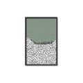 Picture of Mid Century Abstract Green  _GroupedProduct_Rectangle_Portrait_Canvas_Framed_