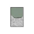 Picture of Mid Century Abstract Green  _GroupedProduct_Rectangle_Portrait_Canvas_Framed_