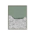 Picture of Mid Century Abstract Green  _GroupedProduct_Rectangle_Portrait_Canvas_Framed_