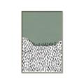 Picture of Mid Century Abstract Green  _GroupedProduct_Rectangle_Portrait_Canvas_Framed_