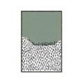 Picture of Mid Century Abstract Green  _GroupedProduct_Rectangle_Portrait_Canvas_Framed_