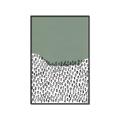 Picture of Mid Century Abstract Green  _GroupedProduct_Rectangle_Portrait_Canvas_Framed_