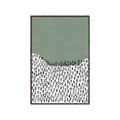 Picture of Mid Century Abstract Green  _GroupedProduct_Rectangle_Portrait_Canvas_Framed_
