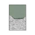 Picture of Mid Century Abstract Green  _GroupedProduct_Rectangle_Portrait_Canvas_Framed_