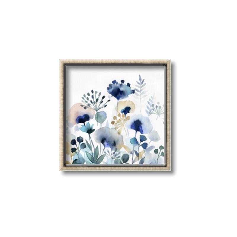 Picture of Ink Blue Flowers I  _GroupedProduct_Square_Canvas_Framed_