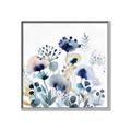 Picture of Ink Blue Flowers I  _GroupedProduct_Square_Canvas_Framed_