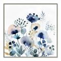 Picture of Ink Blue Flowers I  _GroupedProduct_Square_Canvas_Framed_
