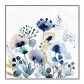 Picture of Ink Blue Flowers I  _GroupedProduct_Square_Canvas_Framed_