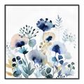 Picture of Ink Blue Flowers I  _GroupedProduct_Square_Canvas_Framed_