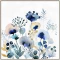 Picture of Ink Blue Flowers I  _GroupedProduct_Square_Canvas_Framed_