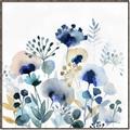Picture of Ink Blue Flowers I  _GroupedProduct_Square_Canvas_Framed_
