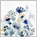 Picture of Ink Blue Flowers I  _GroupedProduct_Square_Canvas_Framed_