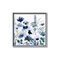 Picture of Ink Blue Flowers II  _GroupedProduct_Square_Canvas_Framed_