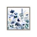 Picture of Ink Blue Flowers II  _GroupedProduct_Square_Canvas_Framed_