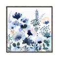 Picture of Ink Blue Flowers II  _GroupedProduct_Square_Canvas_Framed_