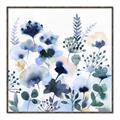 Picture of Ink Blue Flowers II  _GroupedProduct_Square_Canvas_Framed_