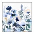 Picture of Ink Blue Flowers II  _GroupedProduct_Square_Canvas_Framed_
