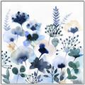 Picture of Ink Blue Flowers II  _GroupedProduct_Square_Canvas_Framed_