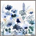 Picture of Ink Blue Flowers II  _GroupedProduct_Square_Canvas_Framed_