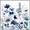 Picture of Ink Blue Flowers II  _GroupedProduct_Square_Canvas_Framed_