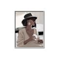 Picture of Café Girl _GroupedProduct_Rectangle_Portrait_Canvas_Framed_