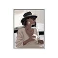 Picture of Café Girl _GroupedProduct_Rectangle_Portrait_Canvas_Framed_