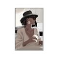 Picture of Café Girl _GroupedProduct_Rectangle_Portrait_Canvas_Framed_