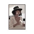 Picture of Café Girl _GroupedProduct_Rectangle_Portrait_Canvas_Framed_