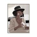 Picture of Café Girl _GroupedProduct_Rectangle_Portrait_Canvas_Framed_