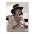 Picture of Café Girl _GroupedProduct_Rectangle_Portrait_Canvas_Framed_