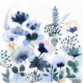 Picture of Ink Blue Flowers II  _GroupedProduct_Square_Unframed_Print_Only_