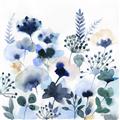 Picture of Ink Blue Flowers II  _GroupedProduct_Square_Unframed_Print_Only_
