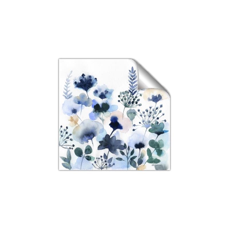 Picture of Ink Blue Flowers II  _GroupedProduct_Square_Unframed_Print_Only_