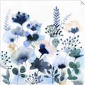 Picture of Ink Blue Flowers II  _GroupedProduct_Square_Unframed_Print_Only_