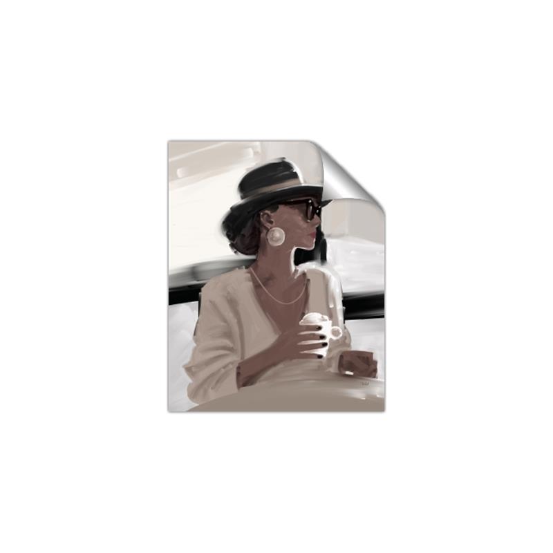 Picture of Café Girl _GroupedProduct_Rectangle_Portrait_Unframed_Print_Only_