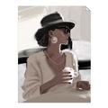 Picture of Café Girl _GroupedProduct_Rectangle_Portrait_Unframed_Print_Only_