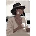 Picture of Café Girl _GroupedProduct_Rectangle_Portrait_Unframed_Print_Only_