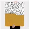 Picture of Mid Century Abstract Yellow _GroupedProduct_Rectangle_Portrait_Canvas_