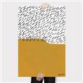 Picture of Mid Century Abstract Yellow _GroupedProduct_Rectangle_Portrait_Canvas_