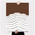 Picture of Mid Century Abstract Brown _GroupedProduct_Rectangle_Portrait_Canvas_