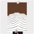 Picture of Mid Century Abstract Brown _GroupedProduct_Rectangle_Portrait_Canvas_