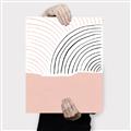 Picture of Mid Century Abstract Pink _GroupedProduct_Rectangle_Portrait_Canvas_