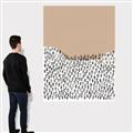 Picture of Mid Century Abstract Beige _GroupedProduct_Rectangle_Portrait_Canvas_