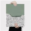 Picture of Mid Century Abstract Green  _GroupedProduct_Rectangle_Portrait_Canvas_