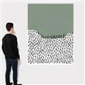 Picture of Mid Century Abstract Green  _GroupedProduct_Rectangle_Portrait_Canvas_