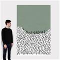 Picture of Mid Century Abstract Green  _GroupedProduct_Rectangle_Portrait_Canvas_