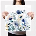 Picture of Ink Blue Flowers I  _GroupedProduct_Square_Canvas_